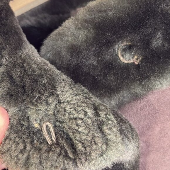 Sawyer of Napa Brown, Mandarin collar, shearling full length coat vintage - Picture 4 of 13